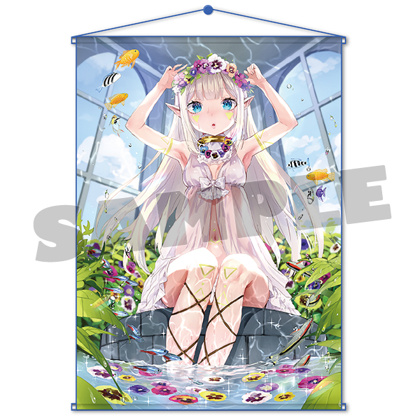 ねこめたるB2タペストリー『水辺のエルフちゃん』